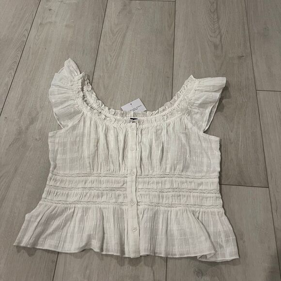 America eagle womens white top size m - Picture 1 of 7